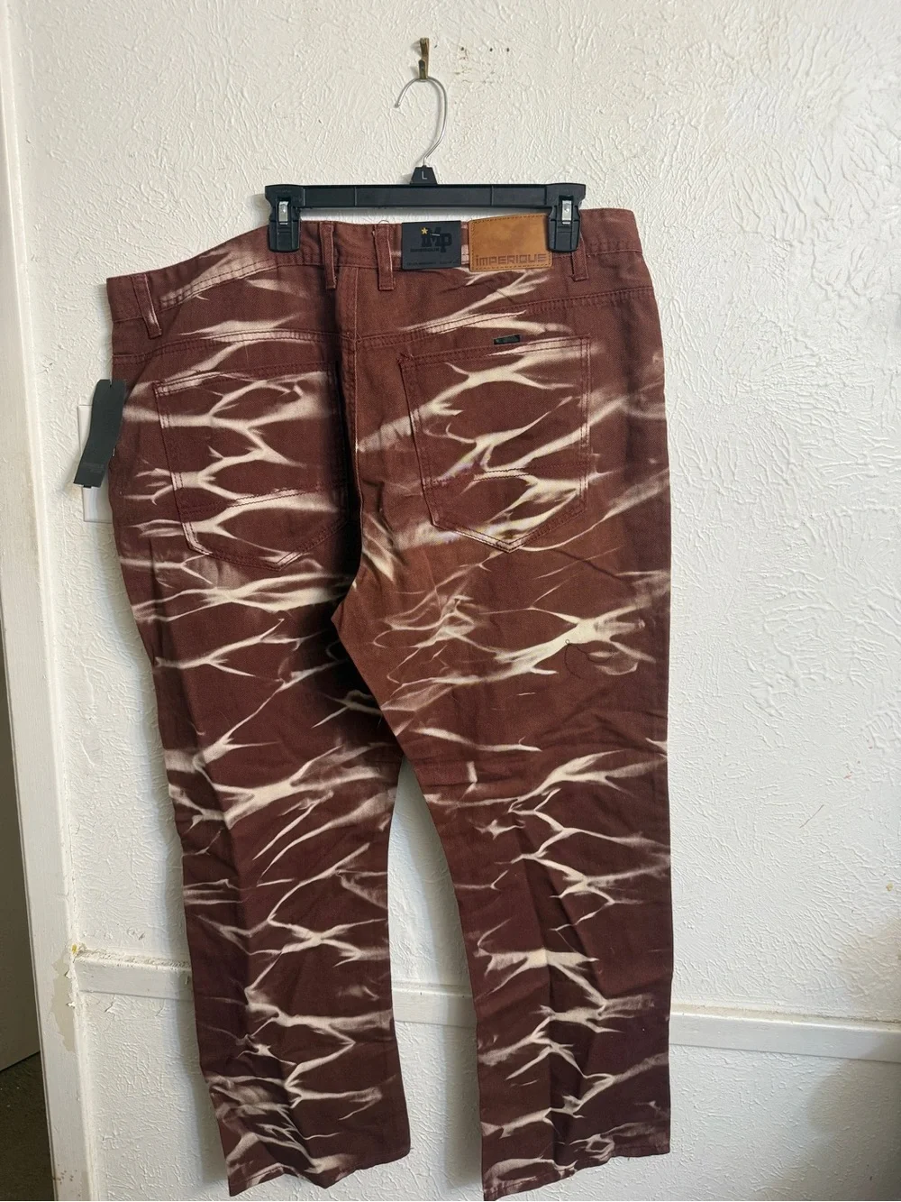 NWT Imperious Red and White Tie Dye Jeans